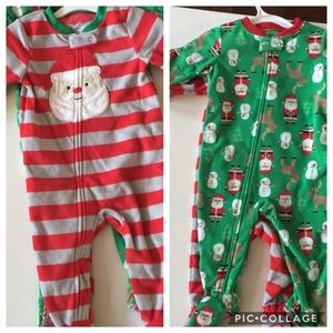 BUNDLE Carter’s Christmas  Pajamas 12 mos New